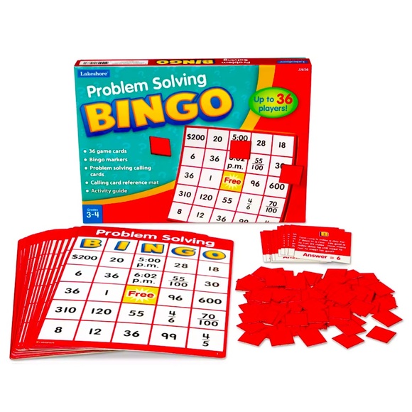 Lakeshore | Toys | Lakeshore Mental Math Problem Solving Bingo Ages 9 ...